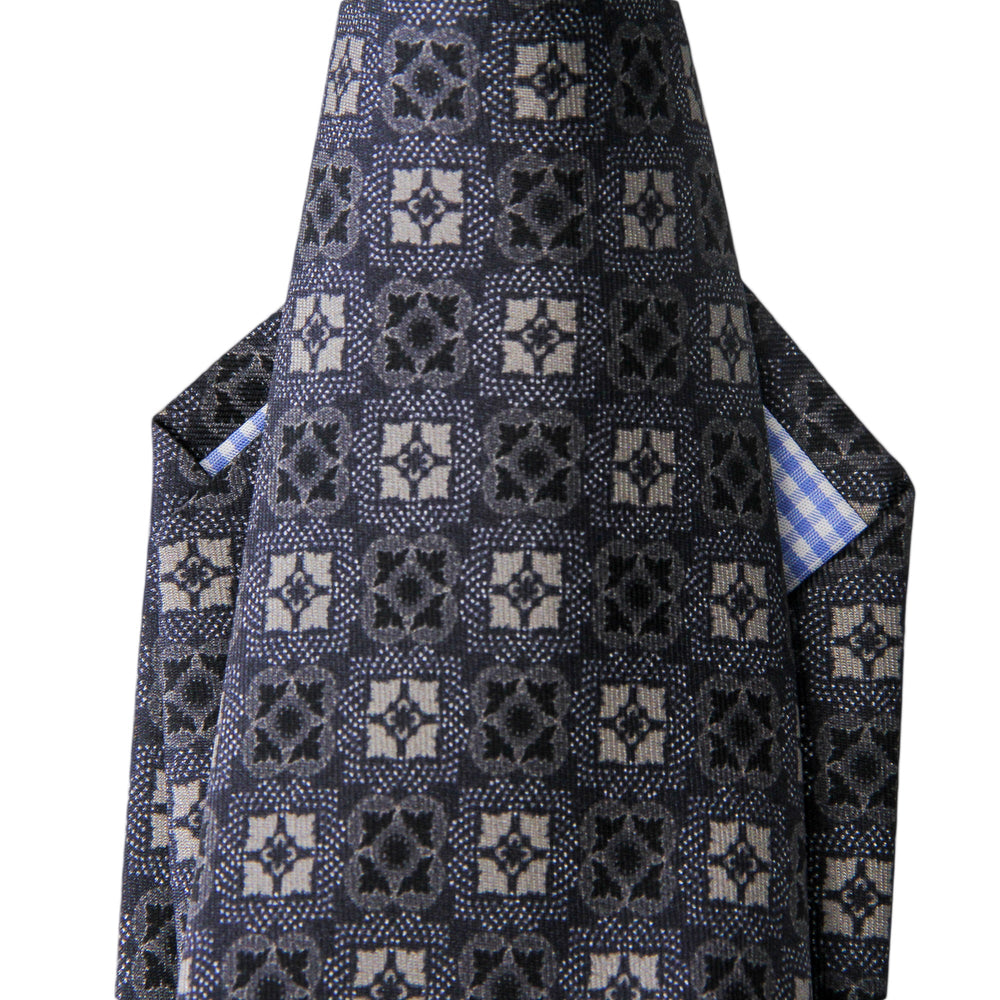 Gray Medallion Silk Tie - Marchesi di Como - Boutique Jacques Last Call