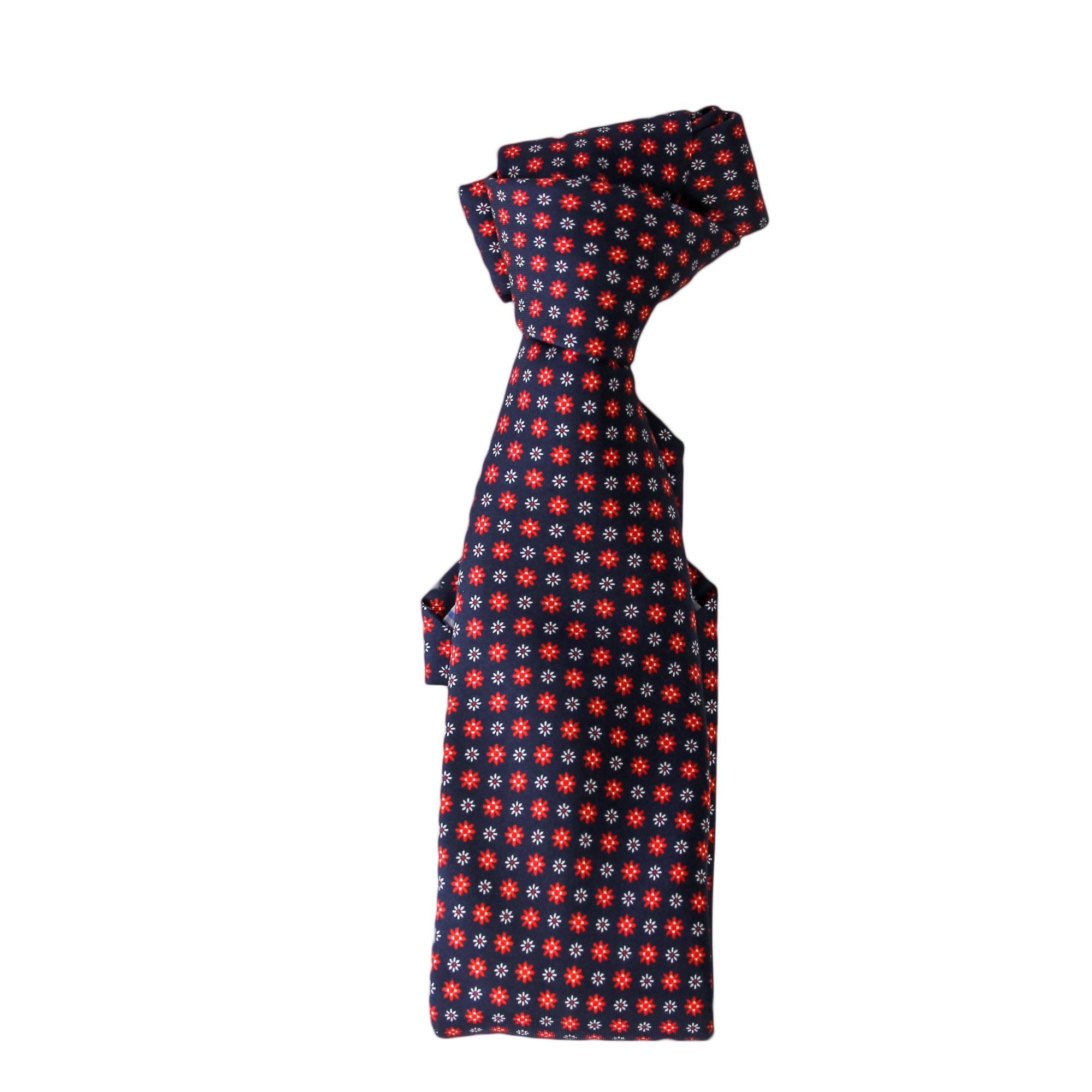 Navy Flower Silk Tie - Marchesi di Como - Boutique Jacques Last Call