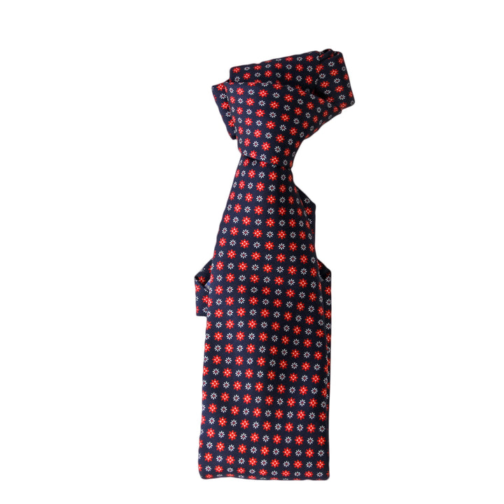 Navy Flower Silk Tie - Marchesi di Como - Boutique Jacques Last Call