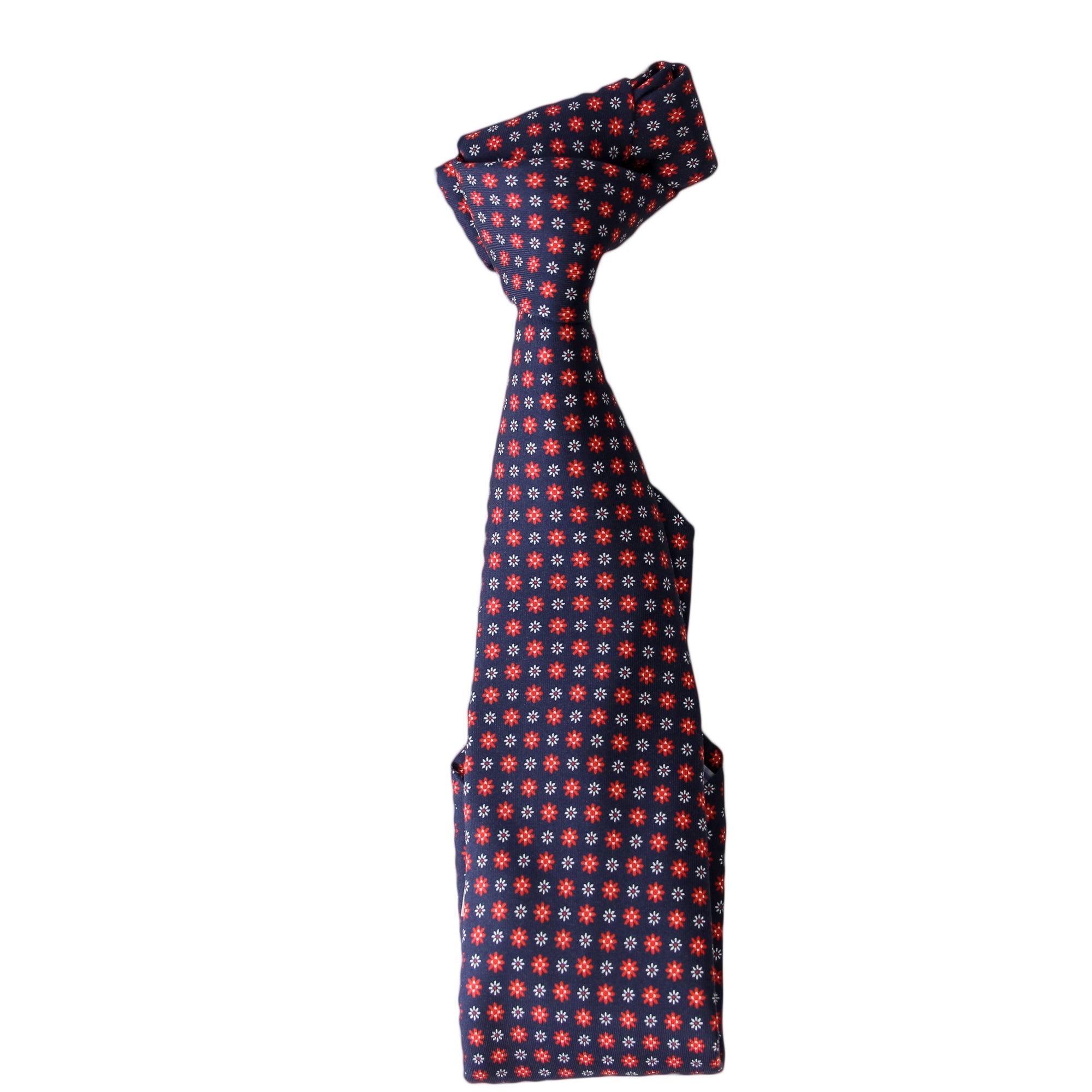 Navy Flower Silk Tie - Marchesi di Como - Boutique Jacques Last Call