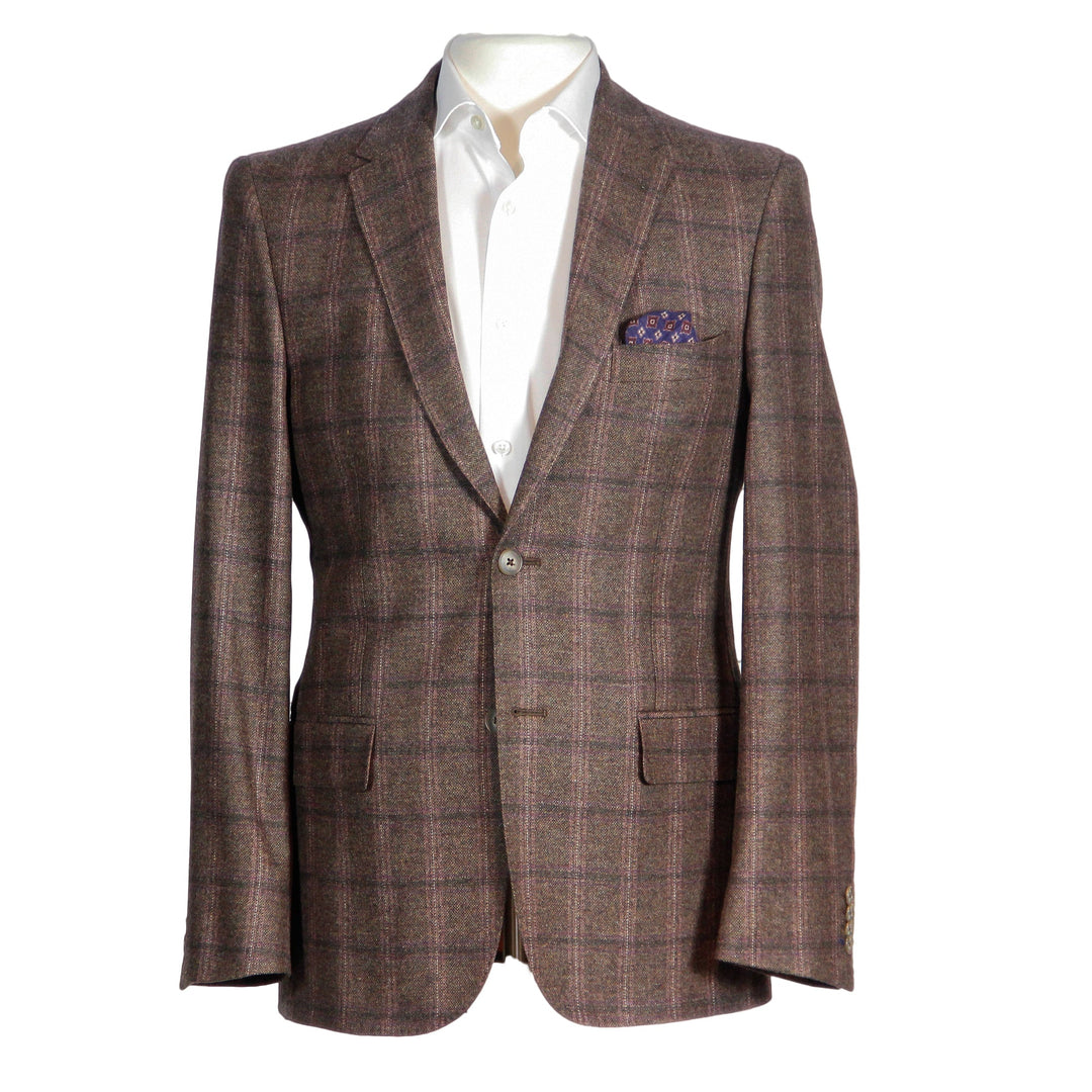 Brown Check Contemporary Fit Sport Coat - Boutique Jacques Last Call