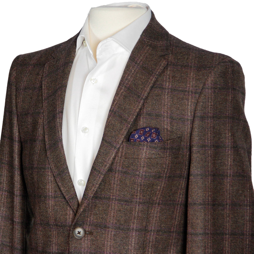 Brown Check Contemporary Fit Sport Coat - Boutique Jacques Last Call