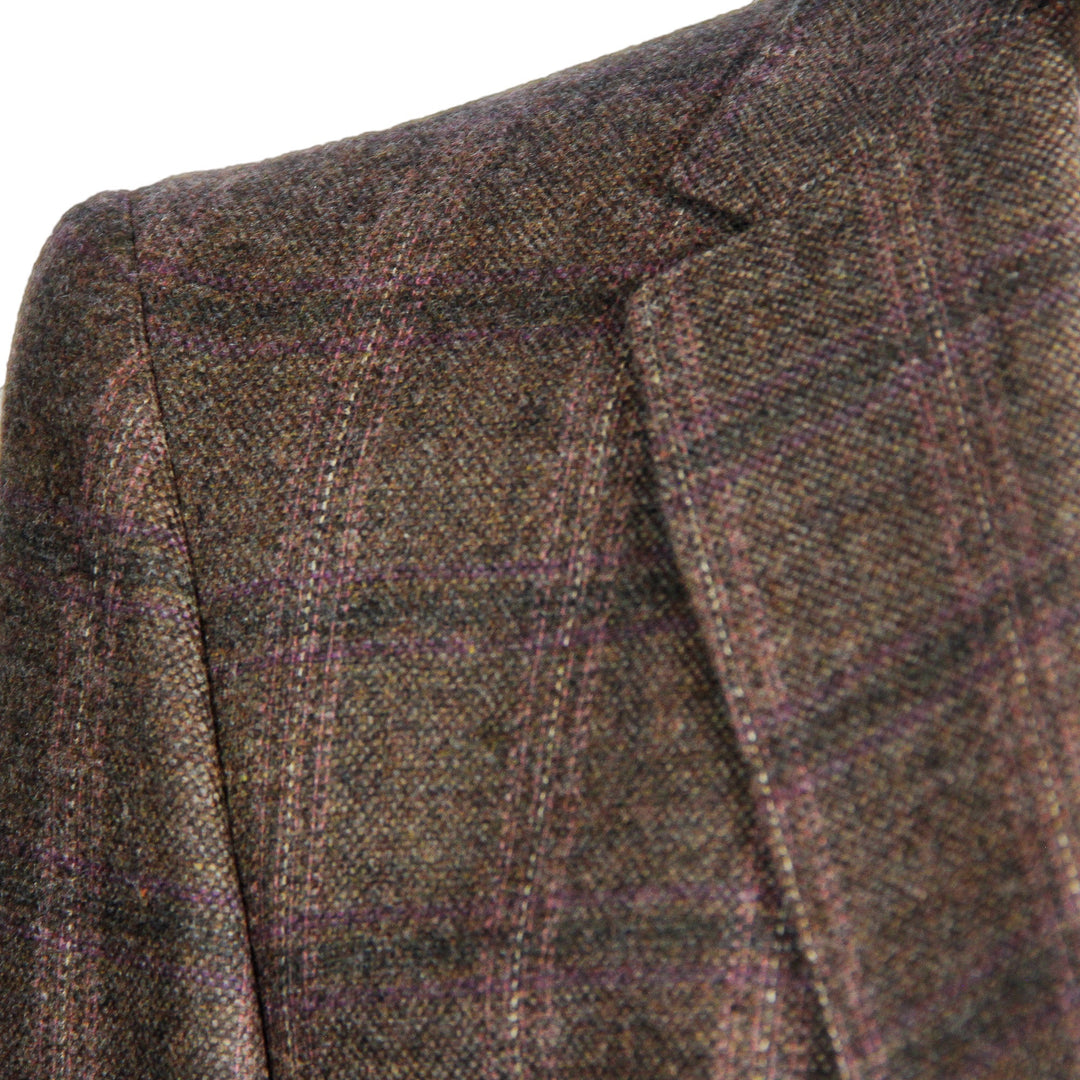 Brown Check Contemporary Fit Sport Coat - Boutique Jacques Last Call