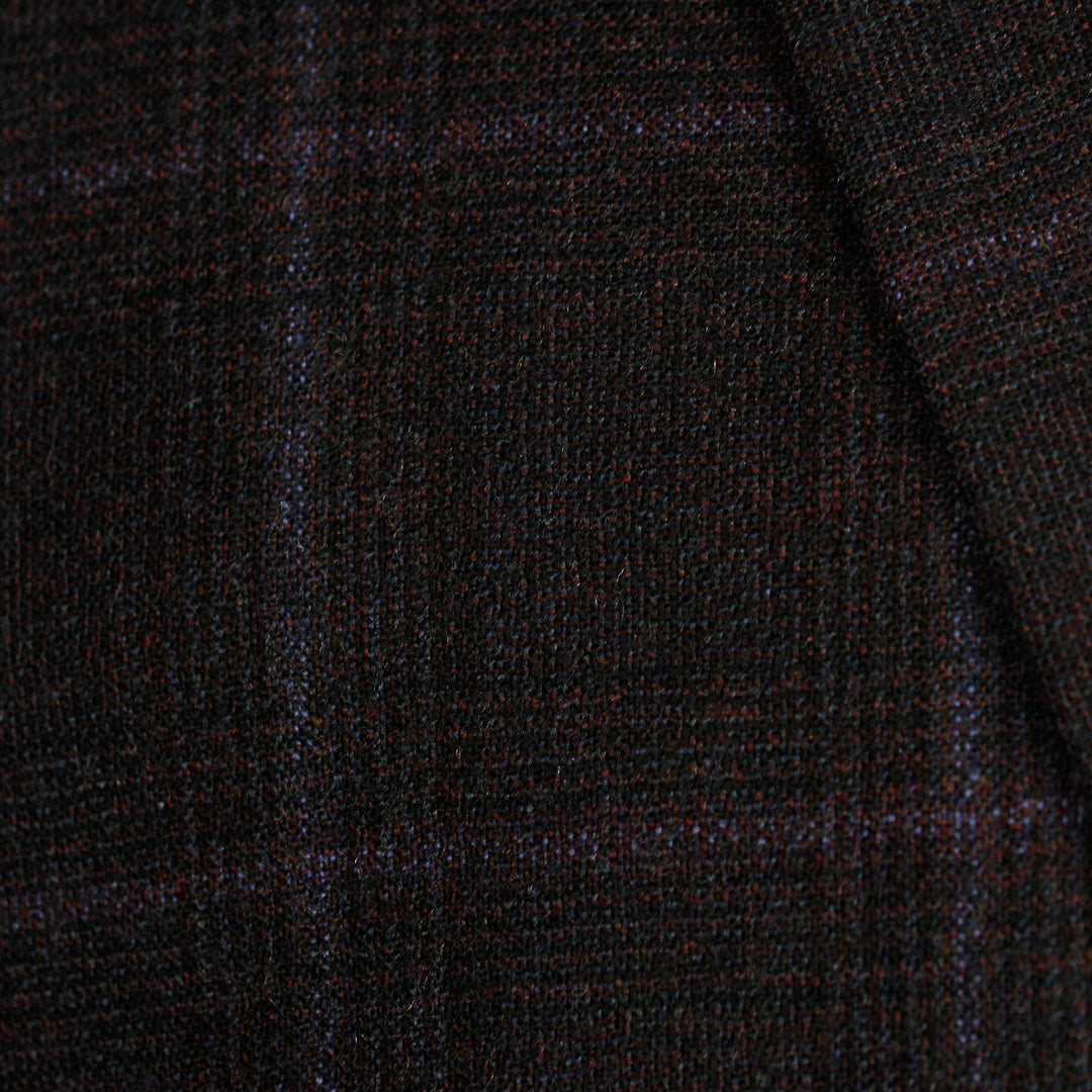 Maroon Windowpane Check - Ink Slim Fit - Boutique Jacques Last Call