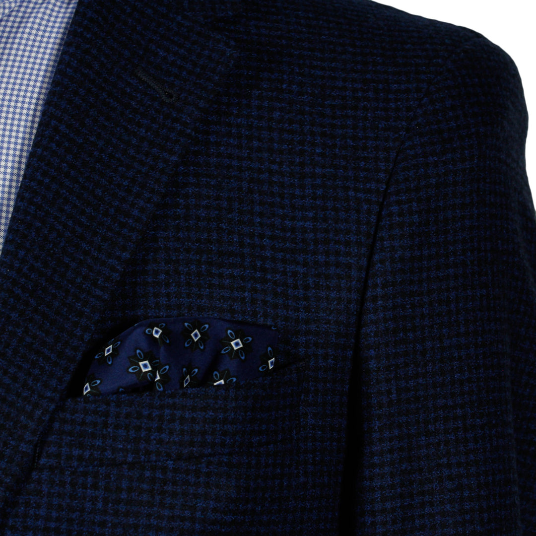 Blue Micro Check Contemporary Fit Sport Coat - Boutique Jacques Last Call