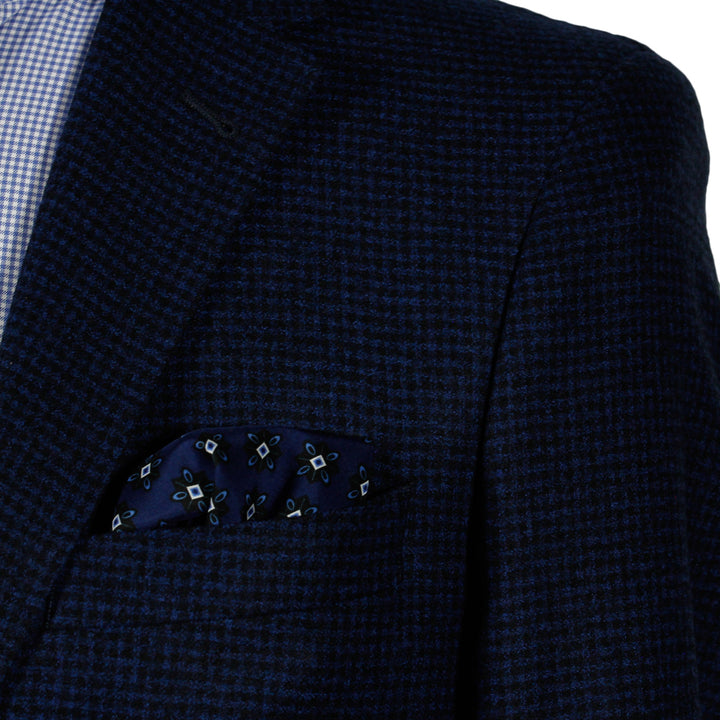 Blue Micro Check Contemporary Fit Sport Coat - Boutique Jacques Last Call
