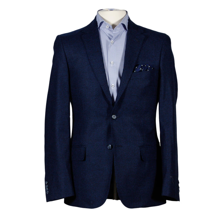 Blue Micro Check Contemporary Fit Sport Coat - Boutique Jacques Last Call
