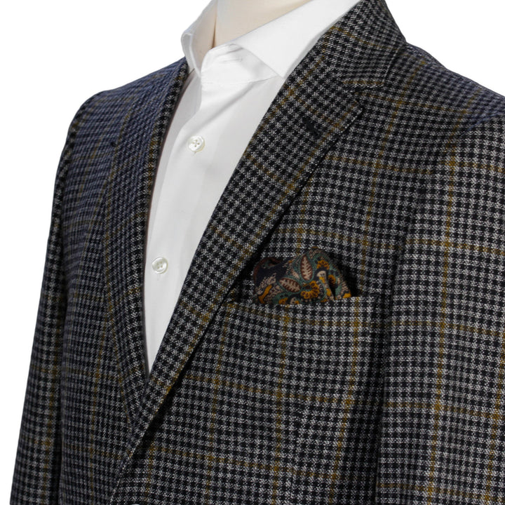 Yellow Check Contemporary Fit Sport Coat - Boutique Jacques Last Call