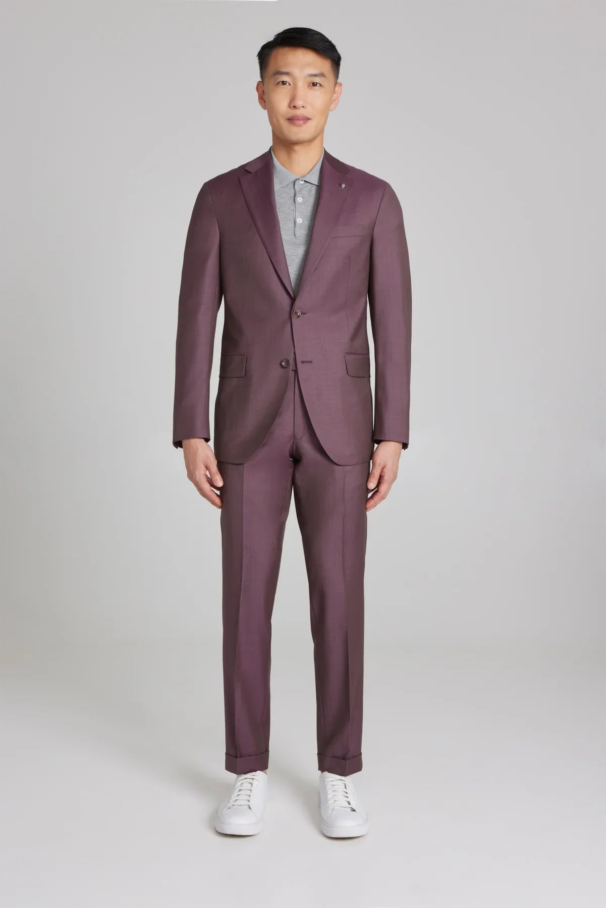 Burgundy/Plum Sartorial Urban Slim Fit Wool Suit - Jack Victor - Boutique Jacques Last Call