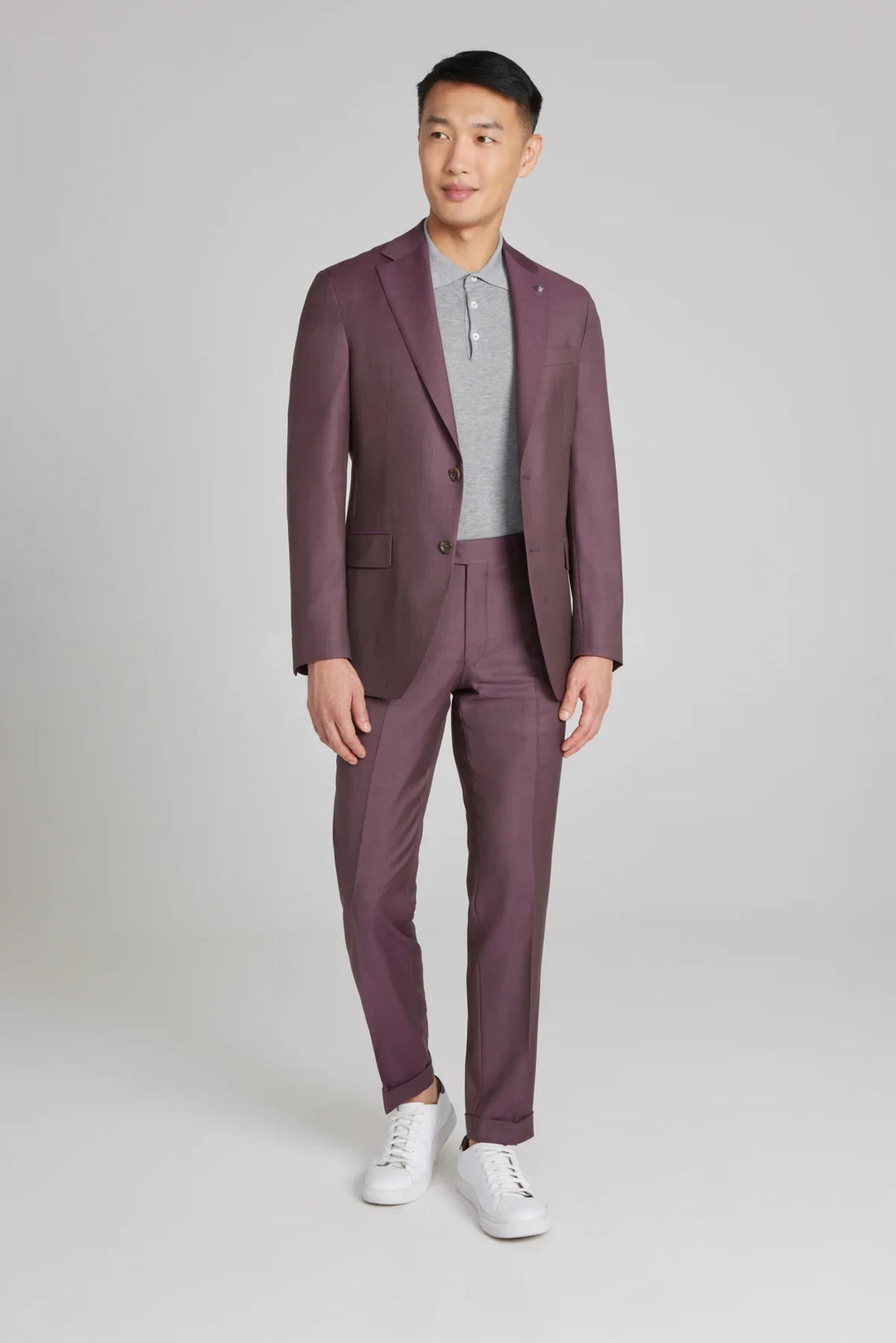 Burgundy/Plum Sartorial Urban Slim Fit Wool Suit - Jack Victor - Boutique Jacques Last Call