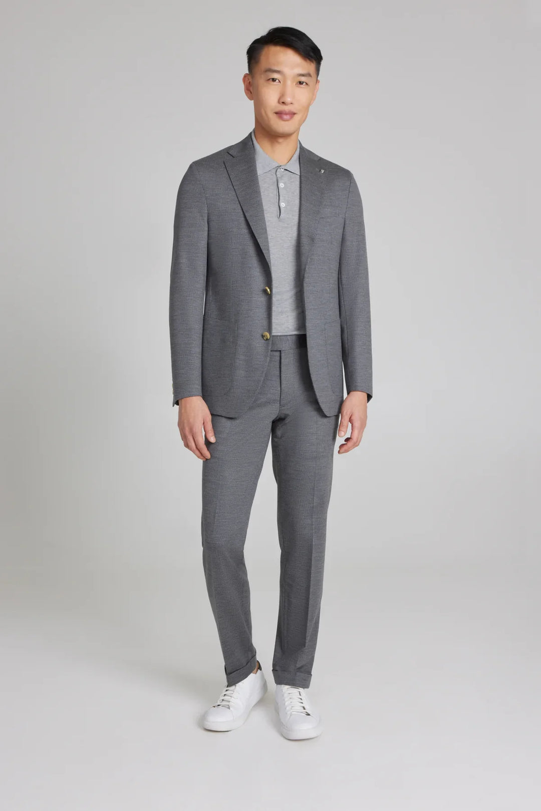 Gray Stripe Hartford Contemporary Fit Loro Piana Knit Suit - Jack Victor - Boutique Jacques Last Call
