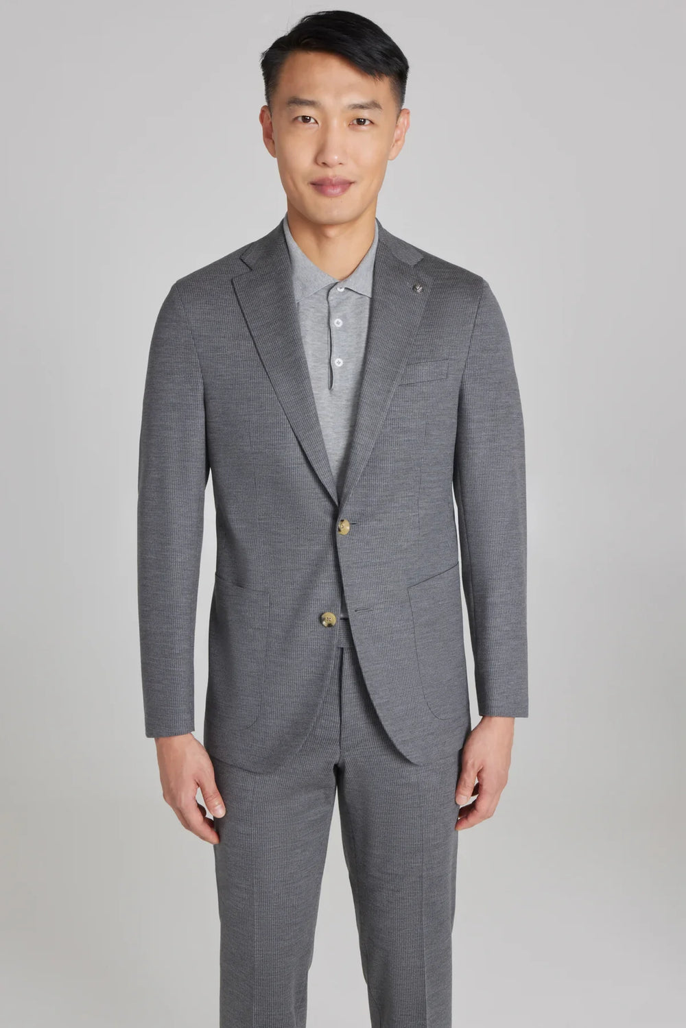 Gray Stripe Hartford Contemporary Fit Loro Piana Knit Suit - Jack Victor - Boutique Jacques Last Call