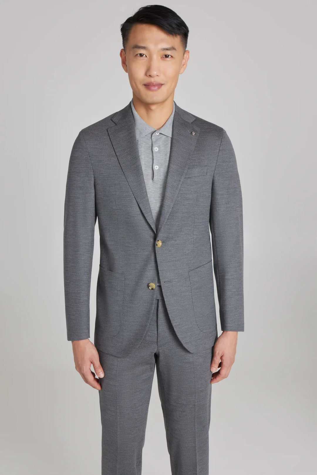 Gray Stripe Hartford Contemporary Fit Loro Piana Knit Suit - Jack Victor - Boutique Jacques Last Call