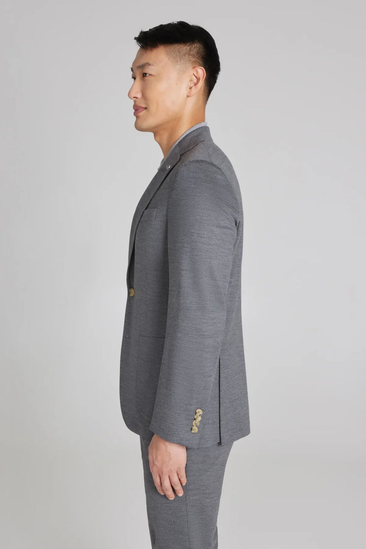 Gray Stripe Hartford Contemporary Fit Loro Piana Knit Suit - Jack Victor - Boutique Jacques Last Call