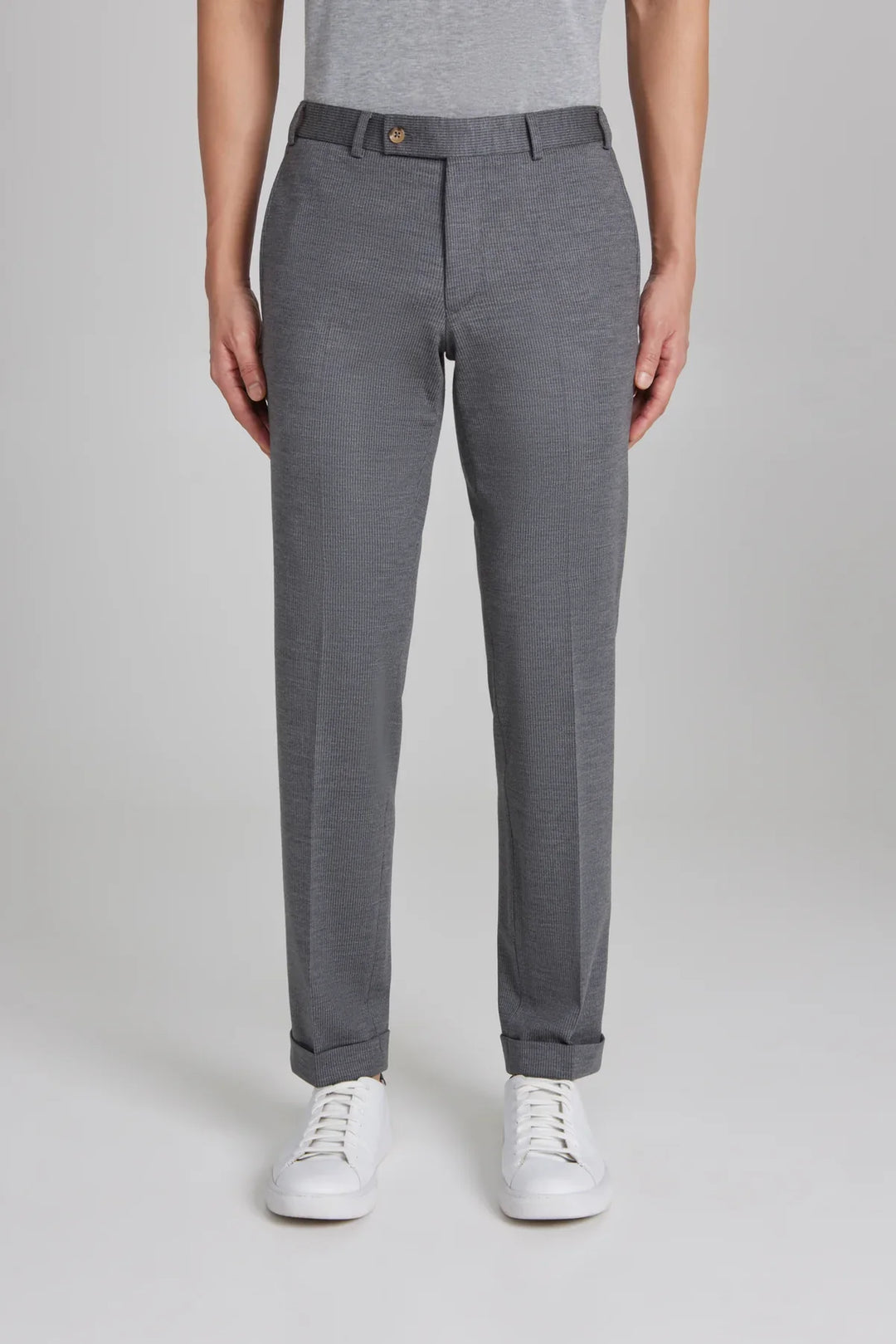 Gray Stripe Hartford Contemporary Fit Loro Piana Knit Suit - Jack Victor - Boutique Jacques Last Call