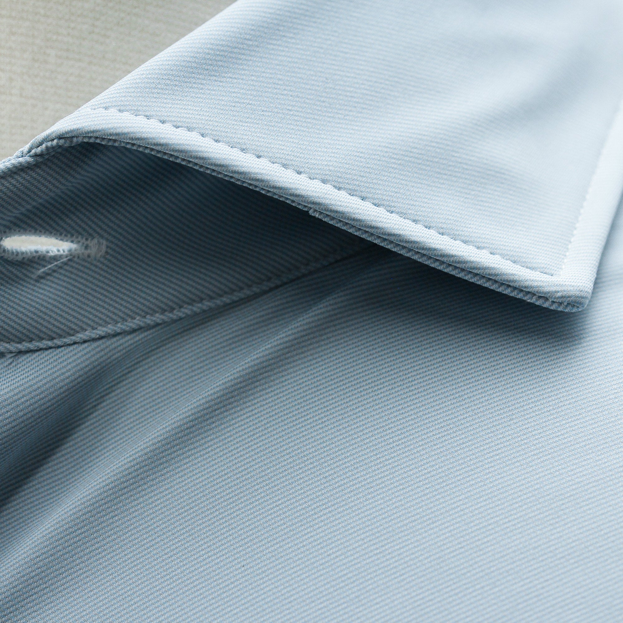 Light Blue Woven Jersey Stretch Slim Fit Shirt - Orian - Boutique Jacques Last Call