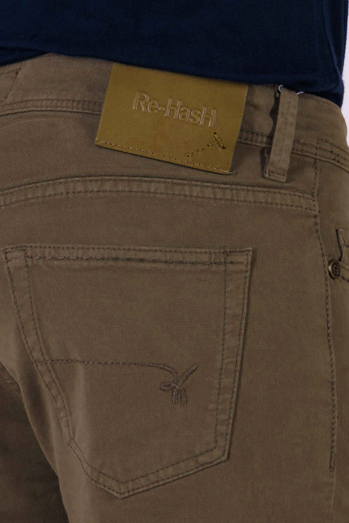 Brown Rubens Cotton Twill Five Pocket Pants - Re-Hash - Boutique Jacques Last Call
