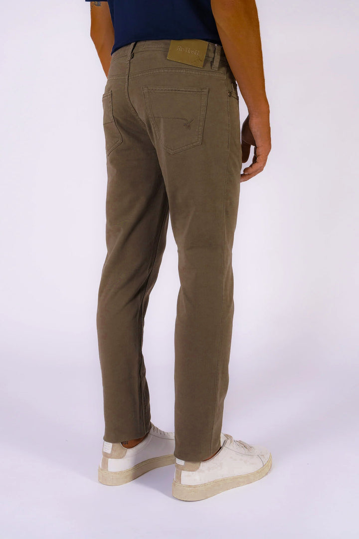 Brown Rubens Cotton Twill Five Pocket Pants - Re-Hash - Boutique Jacques Last Call