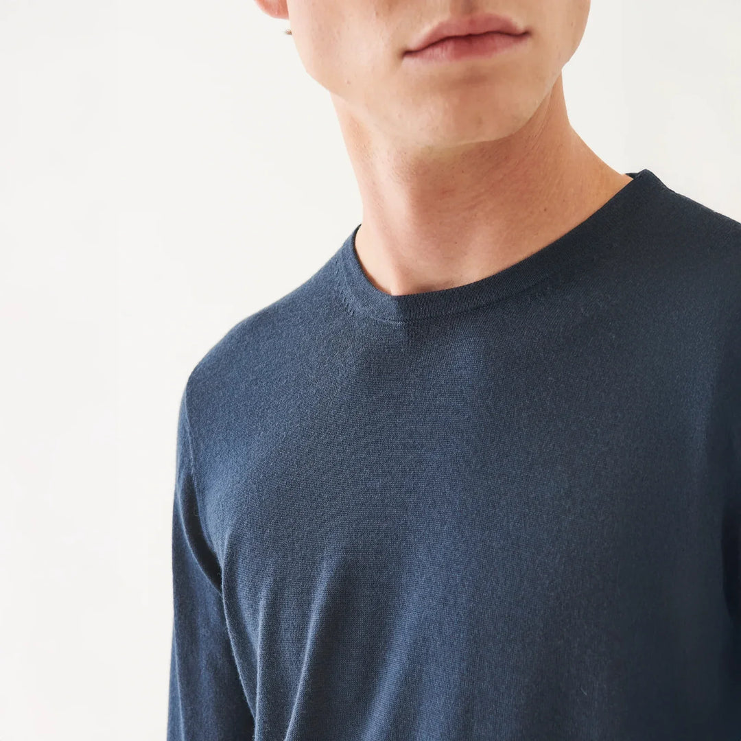 Imperial Blue Extra-Fine Merino Sweater - Patrick Assaraf - Boutique Jacques Last Call