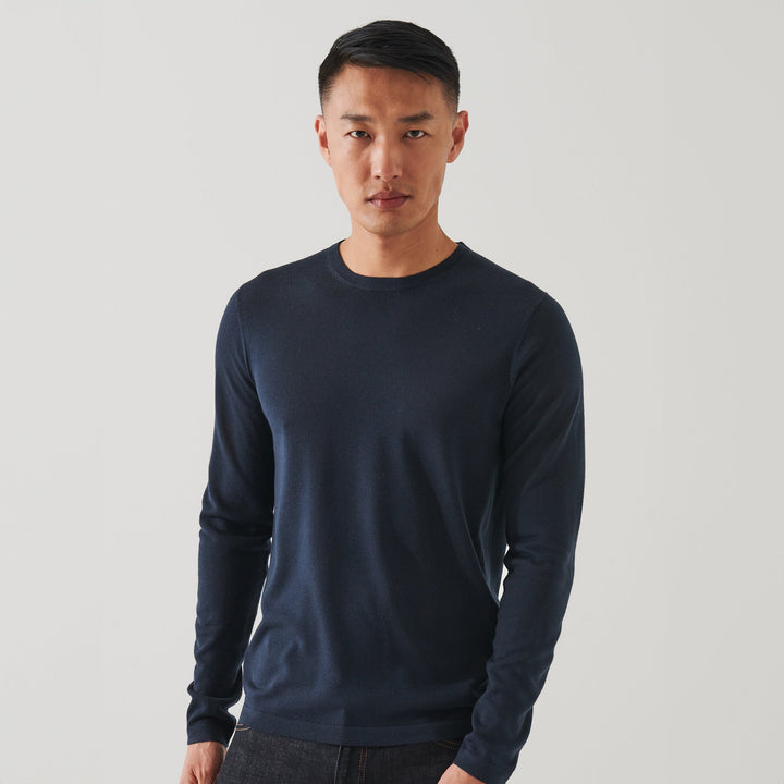 Imperial Blue Extra-Fine Merino Sweater - Patrick Assaraf - Boutique Jacques Last Call