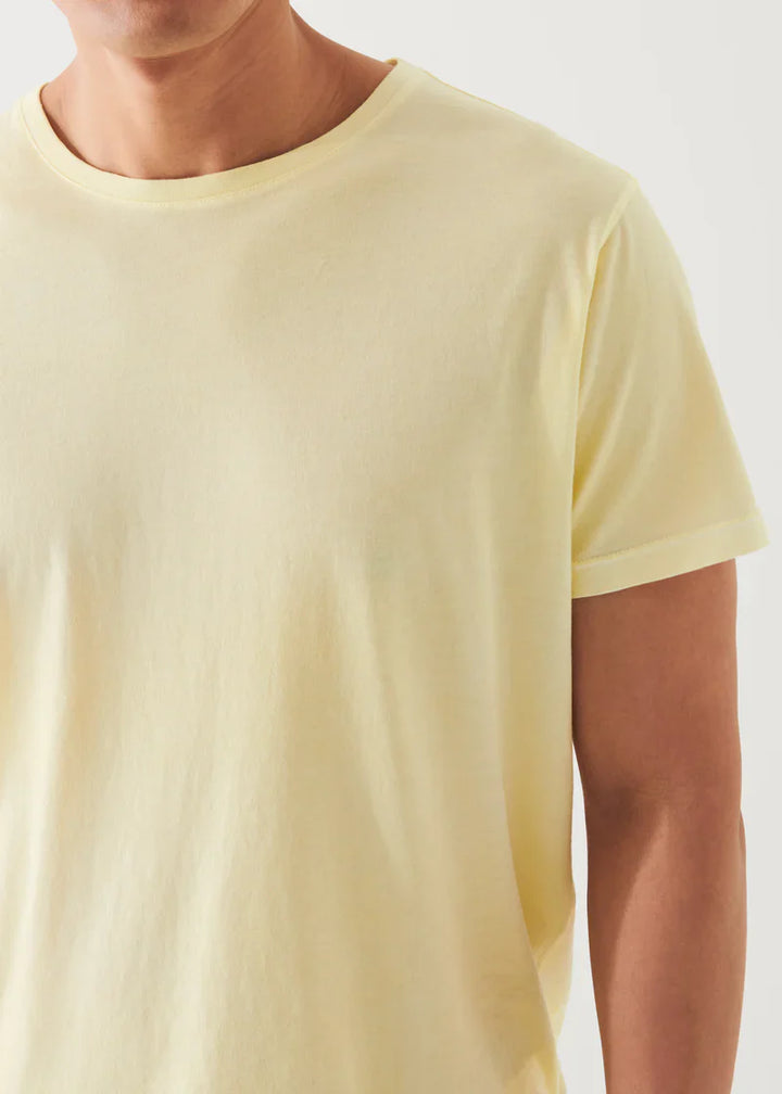 Sunlight Yellow Pima Spray Wash T-Shirt - Patrick Assaraf - Boutique Jacques Last Call
