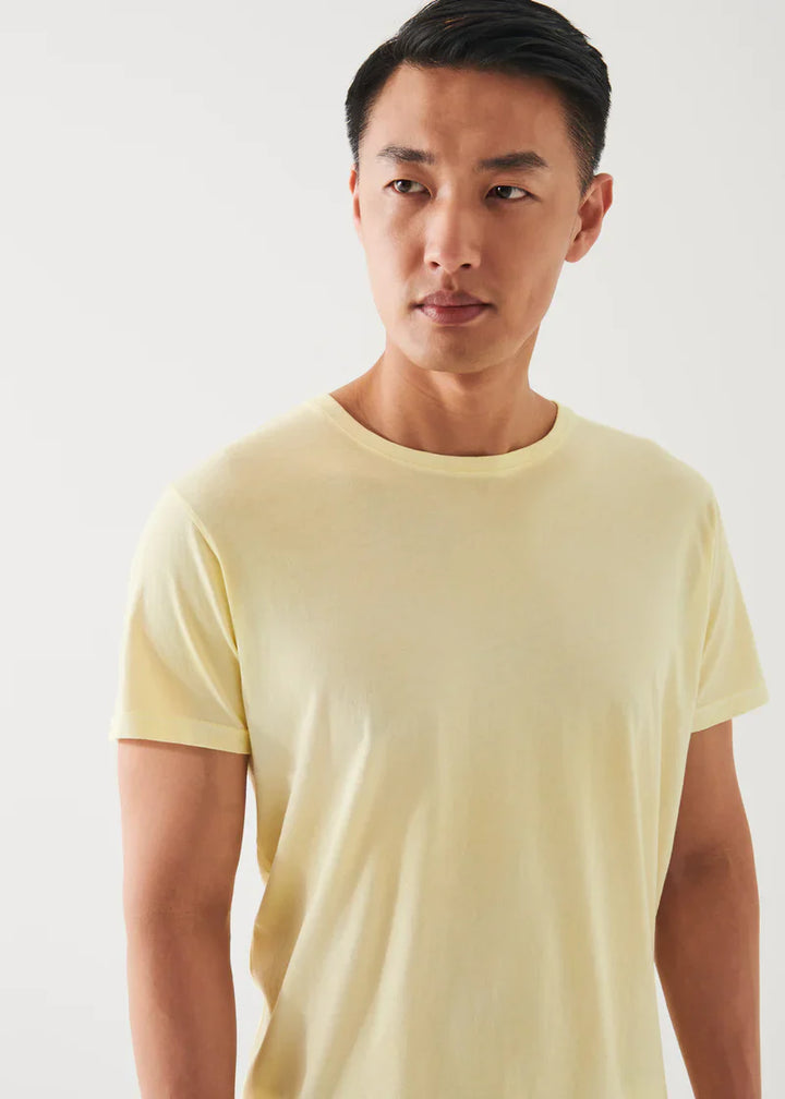 Sunlight Yellow Pima Spray Wash T-Shirt - Patrick Assaraf - Boutique Jacques Last Call
