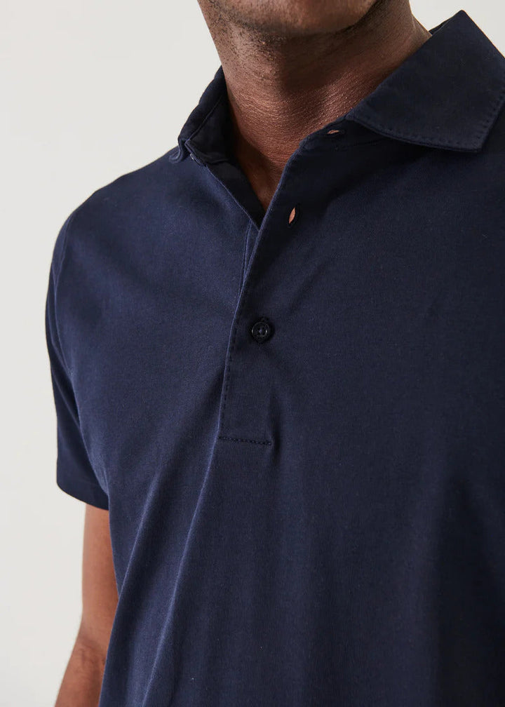 Midnight Iconic Pima Cotton Stretch Short Sleeve Polo - Patrick Assaraf - Boutique Jacques Last Call
