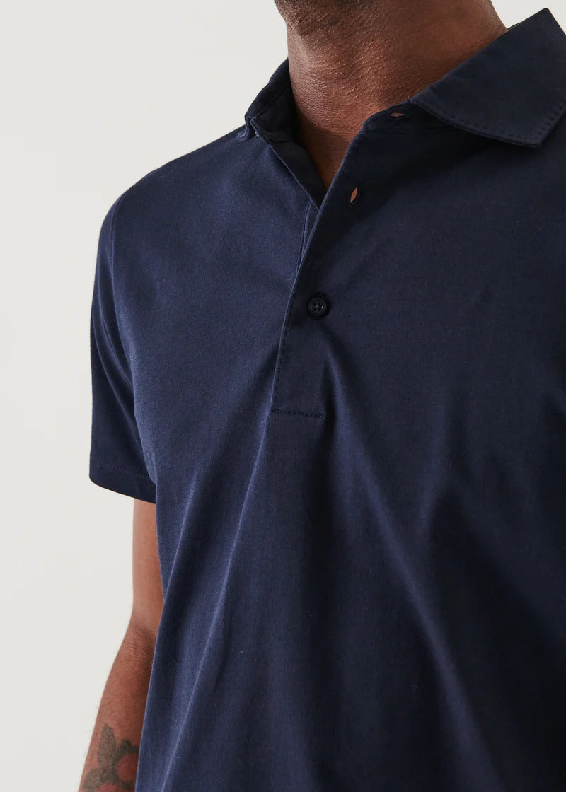 Midnight Iconic Pima Cotton Stretch Short Sleeve Polo - Patrick Assaraf - Boutique Jacques Last Call