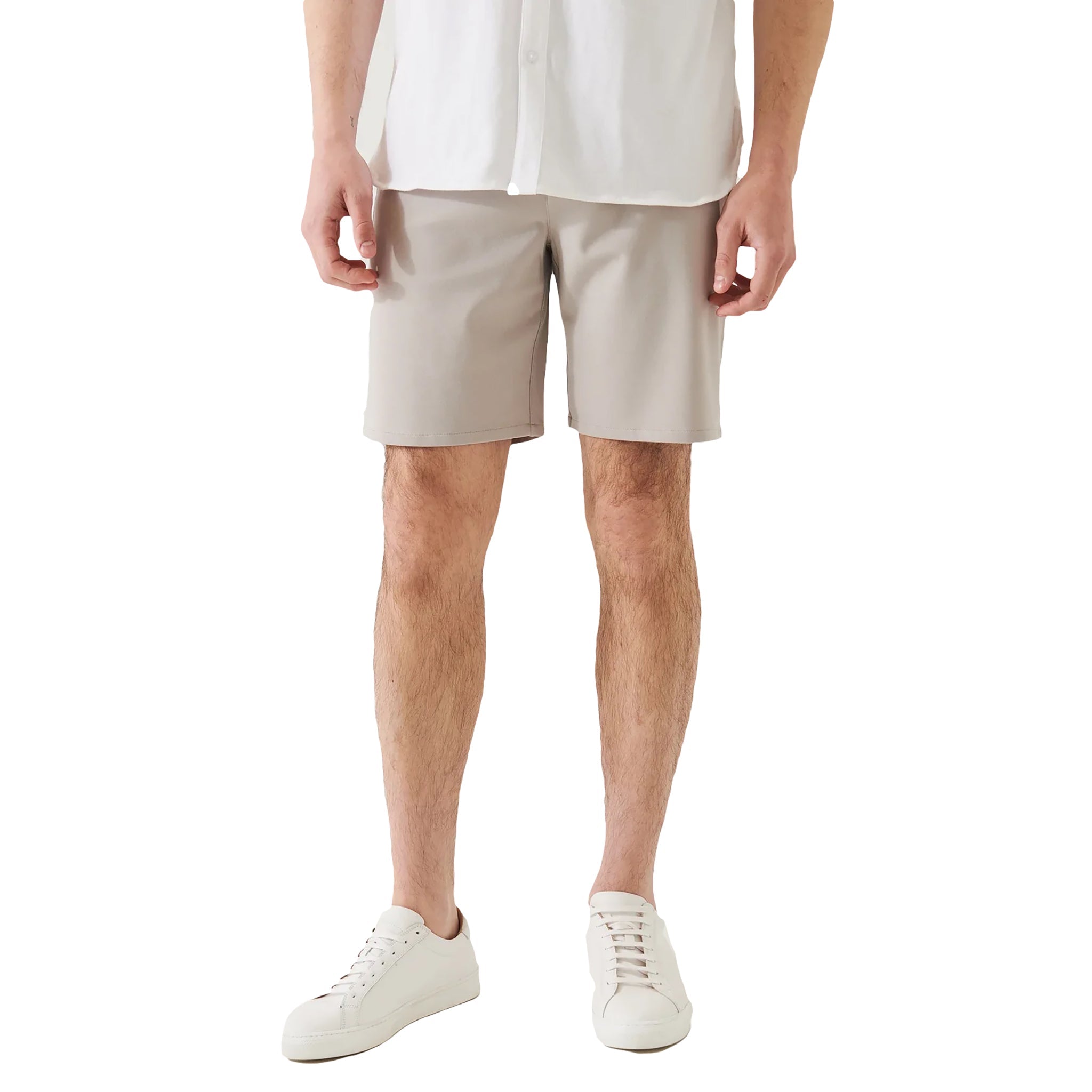 Latte Chino-Style Jersey 4-Way Stretch Shorts - Patrick Assaraf - Boutique Jacques Last Call