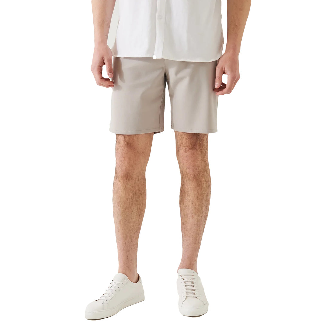 Latte Chino-Style Jersey 4-Way Stretch Shorts - Patrick Assaraf - Boutique Jacques Last Call
