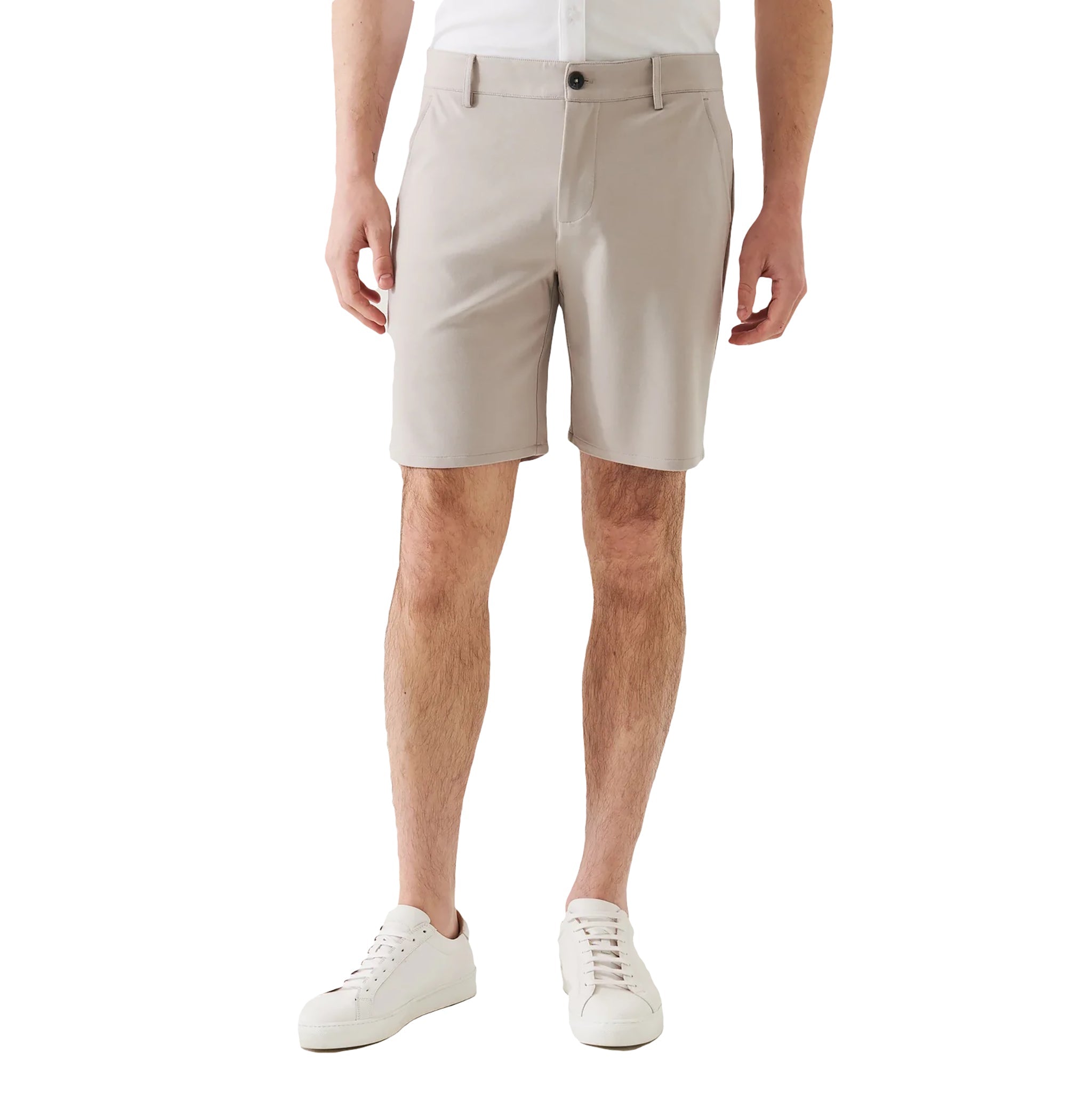 Latte Chino-Style Jersey 4-Way Stretch Shorts - Patrick Assaraf - Boutique Jacques Last Call