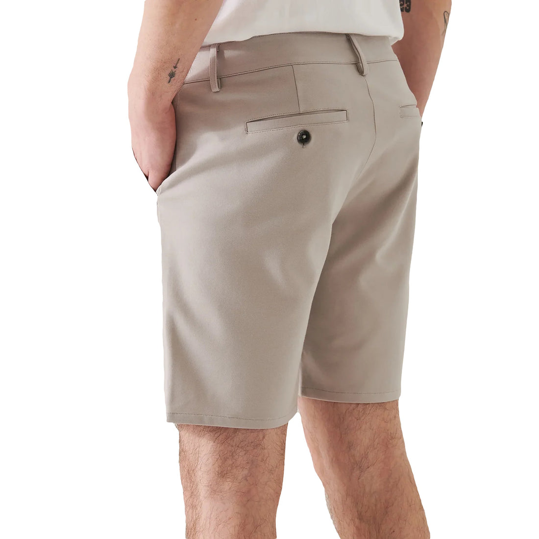 Latte Chino-Style Jersey 4-Way Stretch Shorts - Patrick Assaraf - Boutique Jacques Last Call