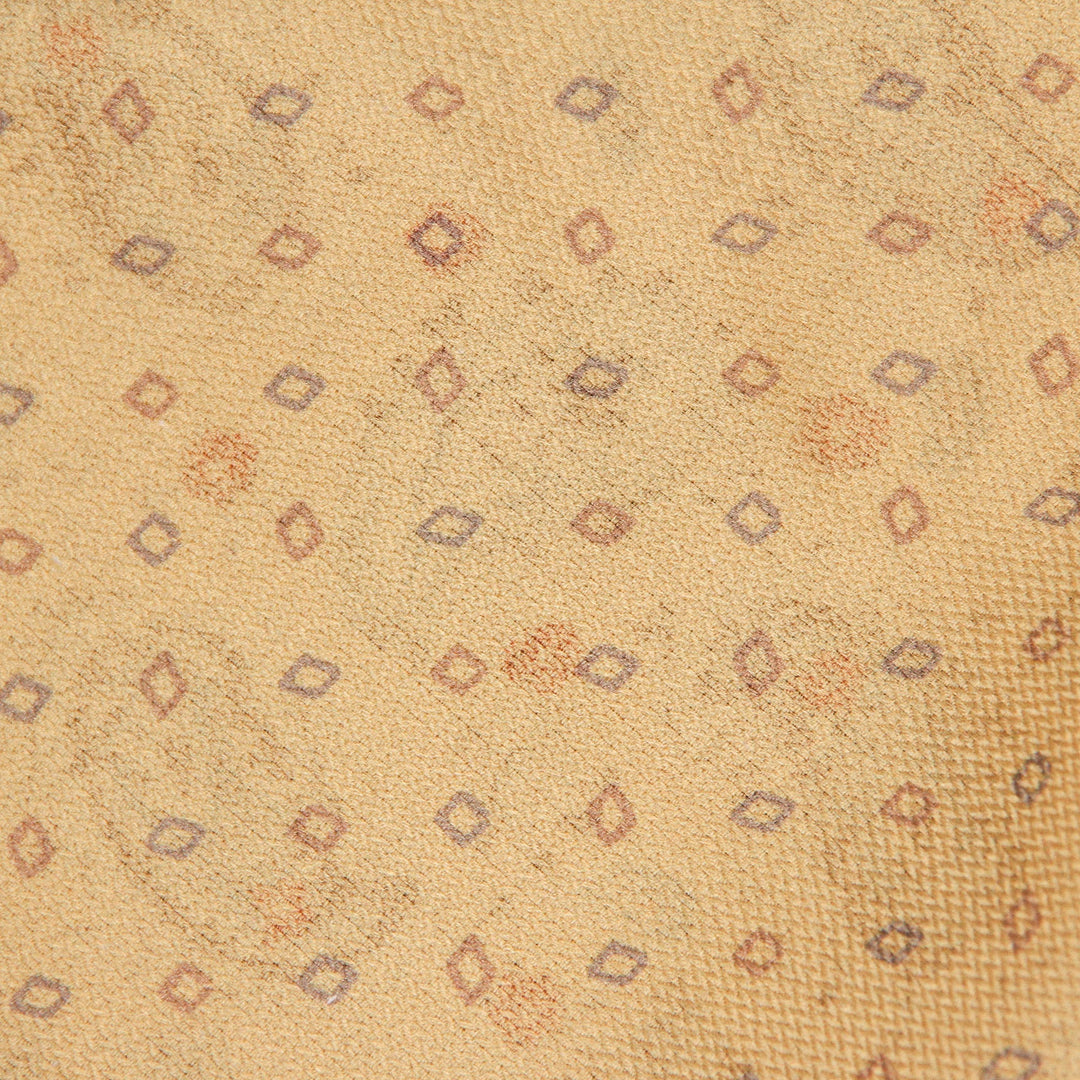 Yellow Paisley/Geometric Pattern Reversible Silk Hankie - Paolo Albizzati - Boutique Jacques Last Call