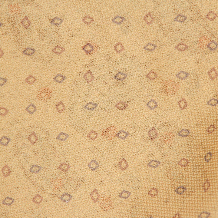 Yellow Paisley/Geometric Pattern Reversible Silk Hankie - Paolo Albizzati - Boutique Jacques Last Call
