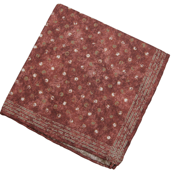 Copper Polka Dot Reversible Cotton-Silk Hankie - Paolo Albizzati - Boutique Jacques Last Call