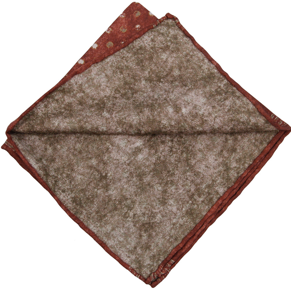 Copper Polka Dot Reversible Cotton-Silk Hankie - Paolo Albizzati - Boutique Jacques Last Call
