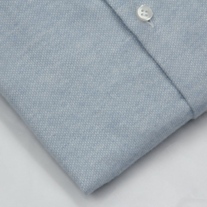 Light Blue Cotton Flannel Shirt - SONRISA - Boutique Jacques Last Call