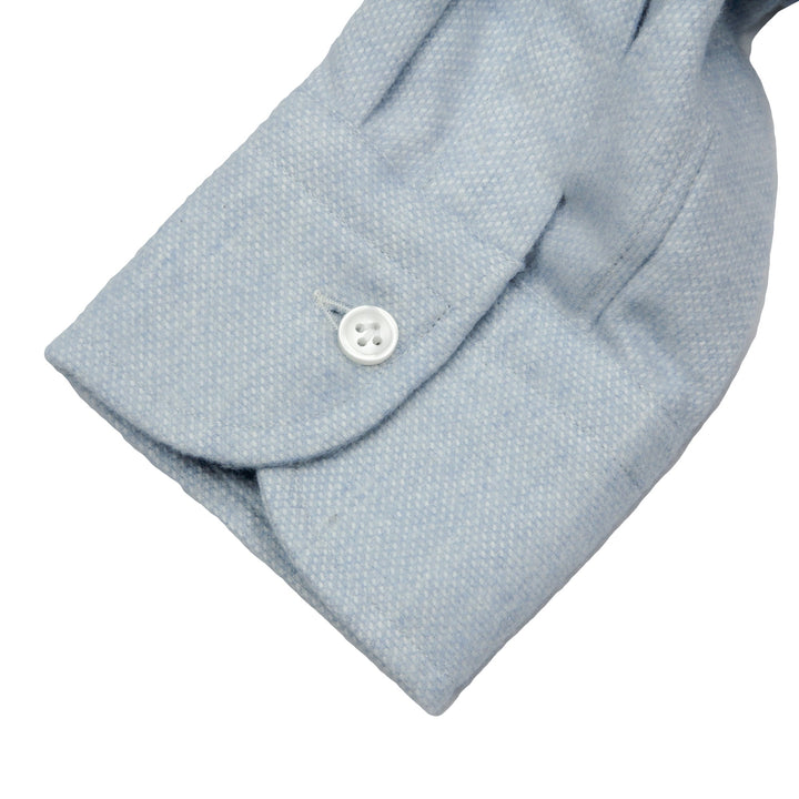 Light Blue Cotton Flannel Shirt - SONRISA - Boutique Jacques Last Call