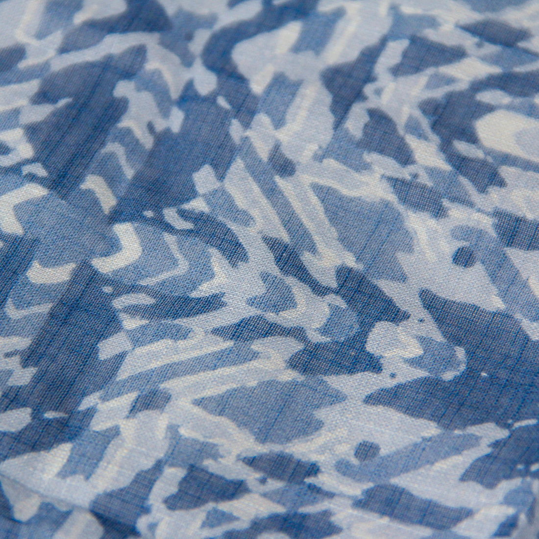 Blue Geometric Motif Cotton Hankie - Stenströms