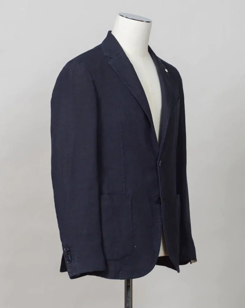 Blue Linen L.B.M 1911 Sport Coat - Boutique Jacques Last Call