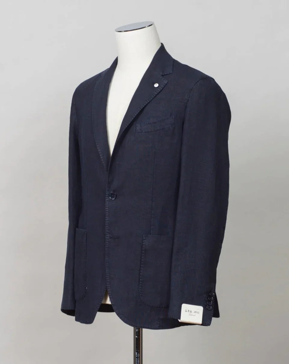Blue Linen L.B.M 1911 Sport Coat - Boutique Jacques Last Call