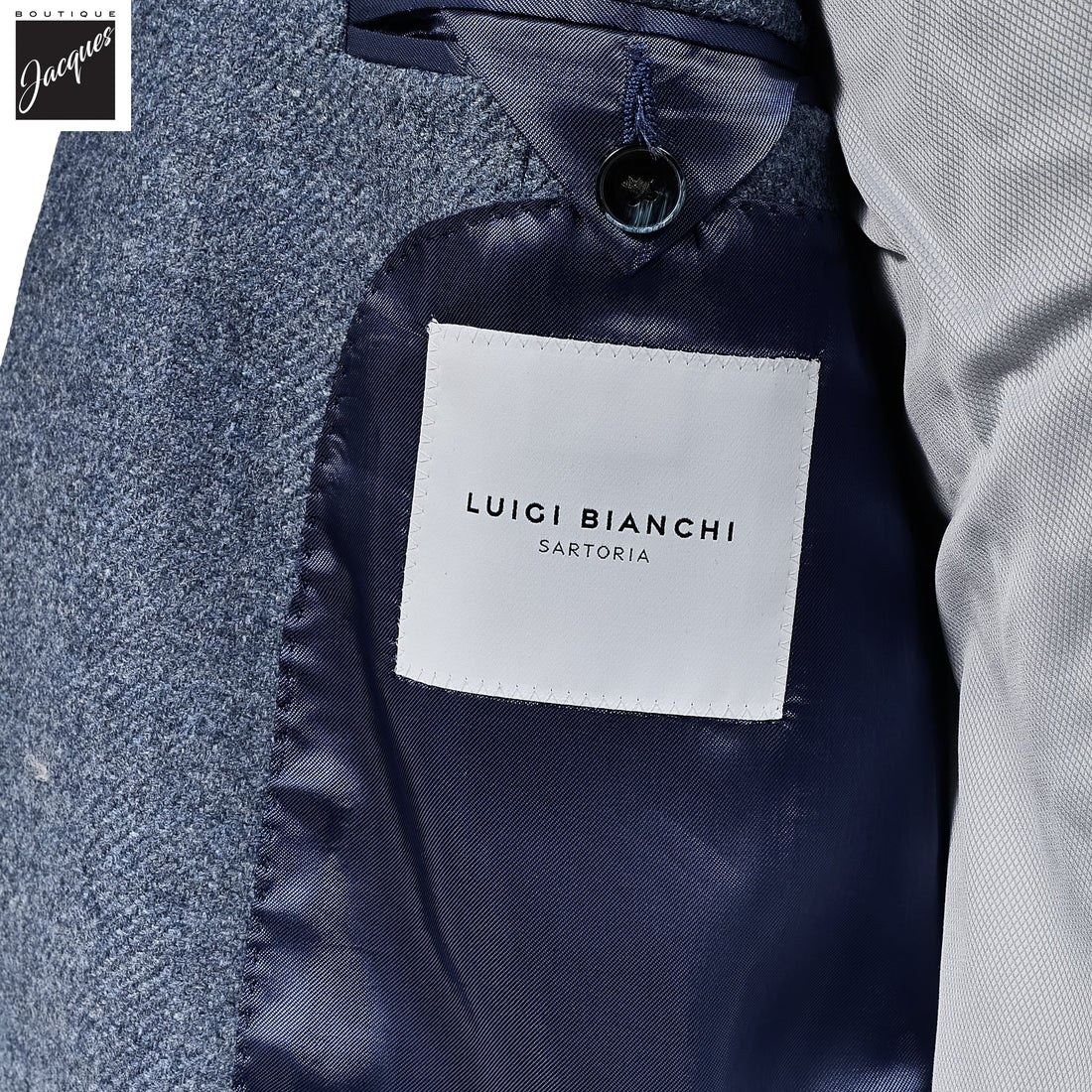Blue Wool-Cashmere Contemporary Dream Fit Sport Jacket - Luigi Bianchi