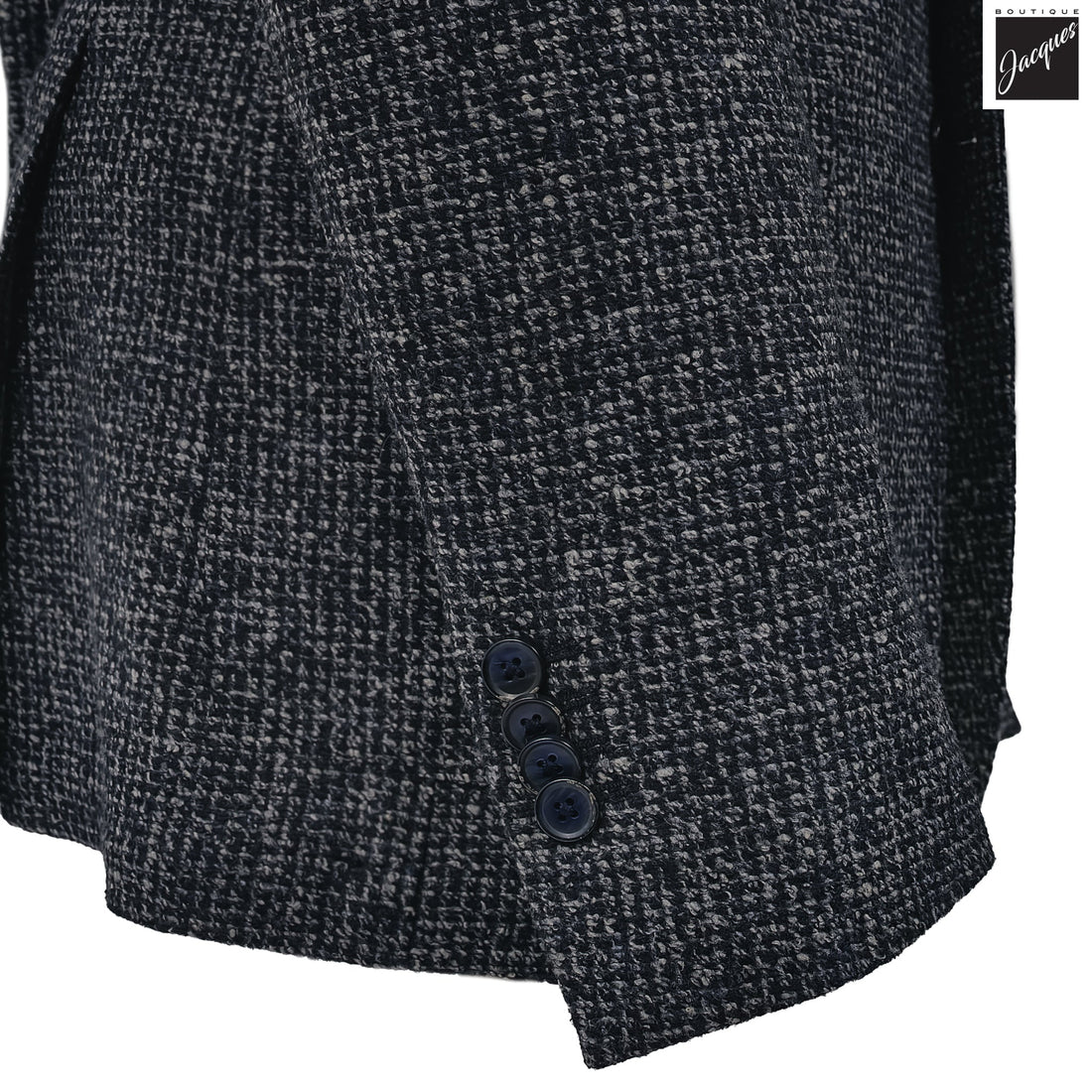 Navy Mélange Wool Jersey Unconstructed Contemporary Sport Jacket - L.B.M. 1911