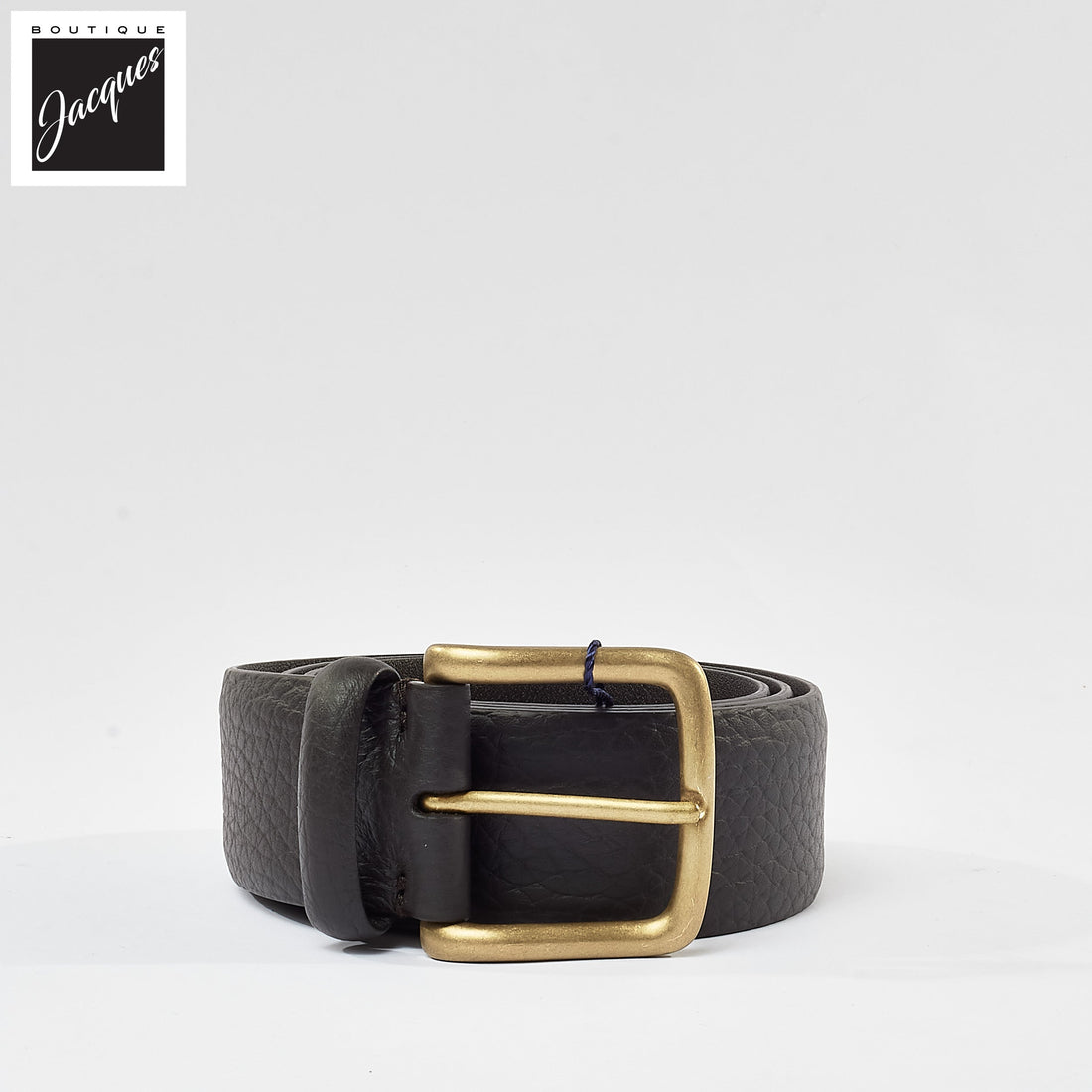 Dark Brown Full-Grain Calf Leather Casual Belt - Anderson's