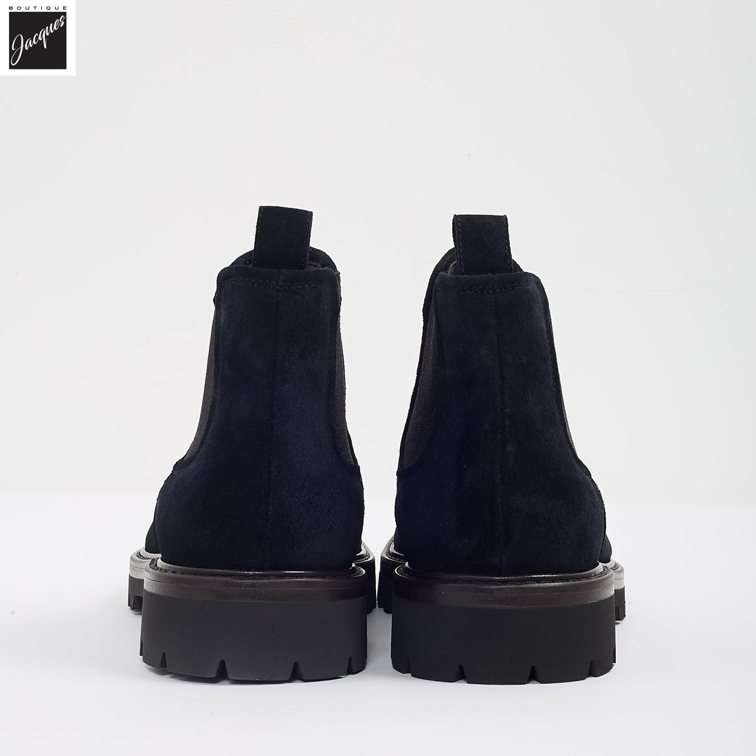 Navy Suede Leather Chelsea Boot - Fabiano Ricci