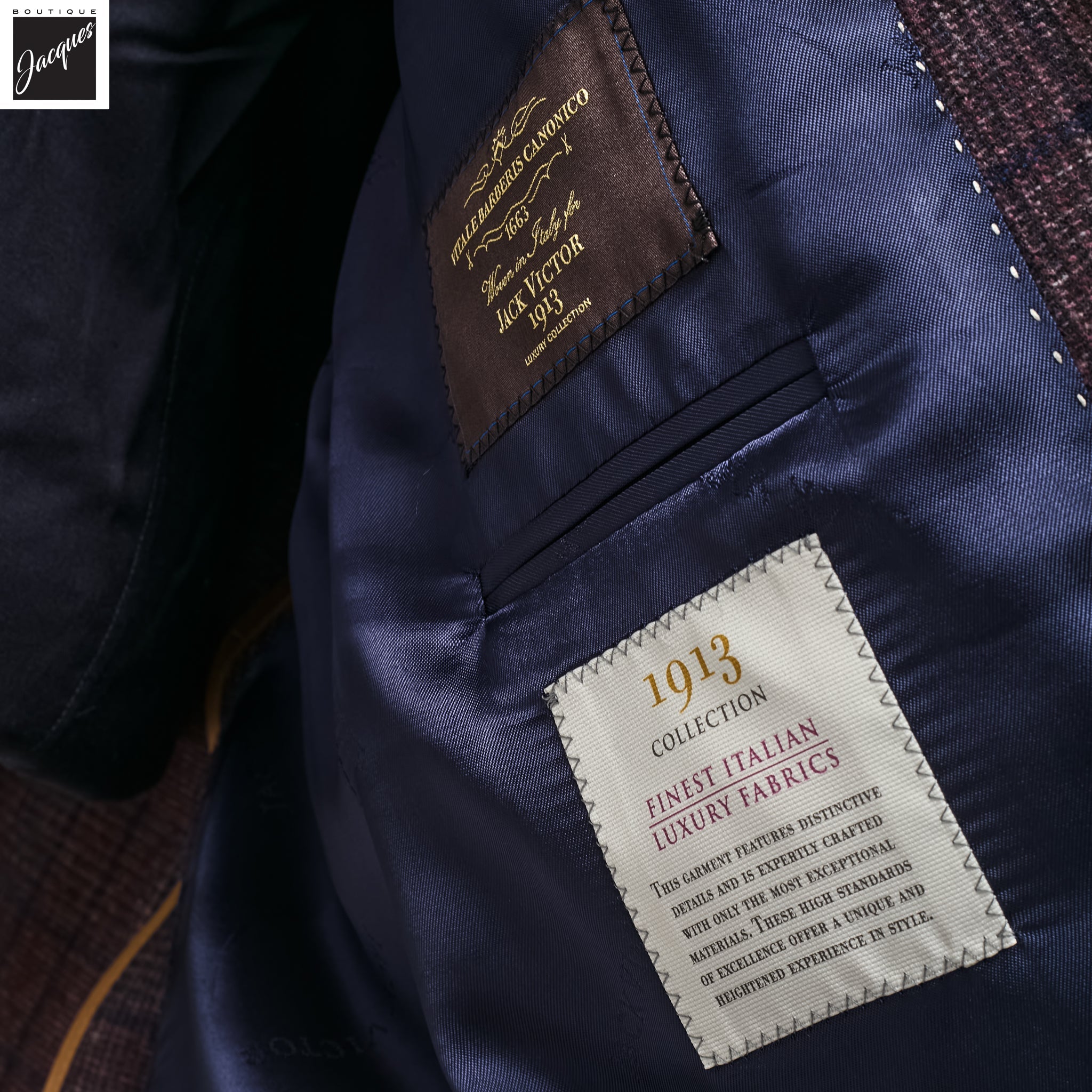 Wine Check Mcallen Contemporary Fit Wool Sport Coat - Jack Victor 1913 - Boutique Jacques International