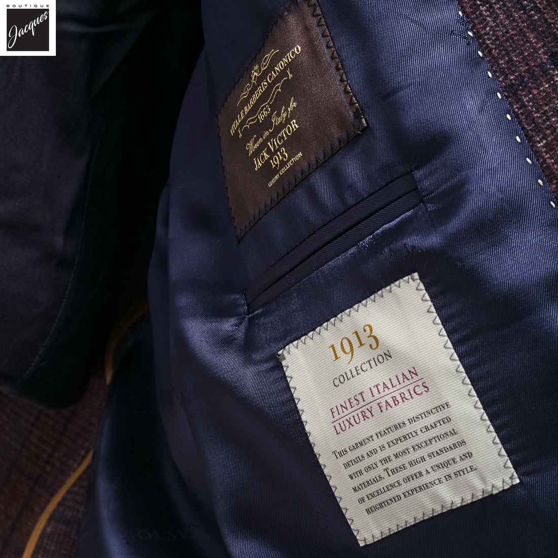 Wine Check Mcallen Contemporary Fit Wool Sport Coat - Jack Victor 1913 - Boutique Jacques International