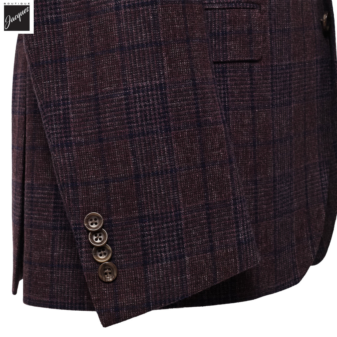 Wine Check Mcallen Contemporary Fit Wool Sport Coat - Jack Victor 1913 - Boutique Jacques International