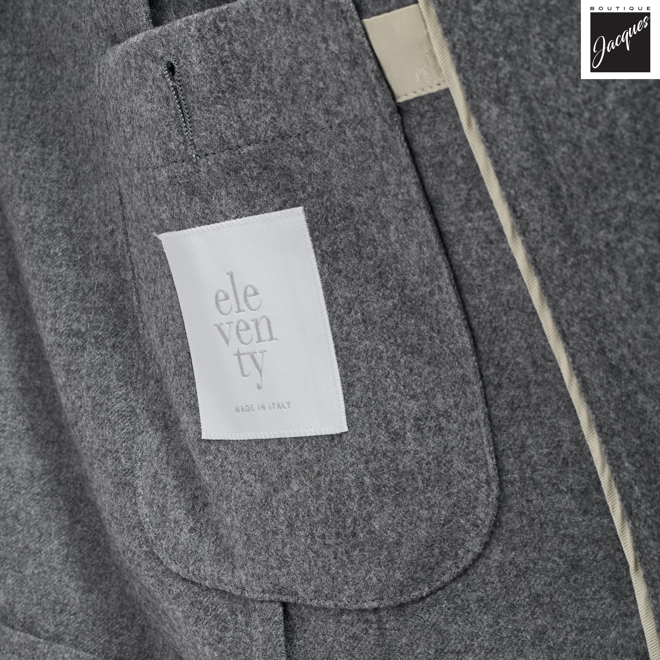 Gray Wool-Cashmere Stretch Contemporary Sport Jacket - ELEVENTY