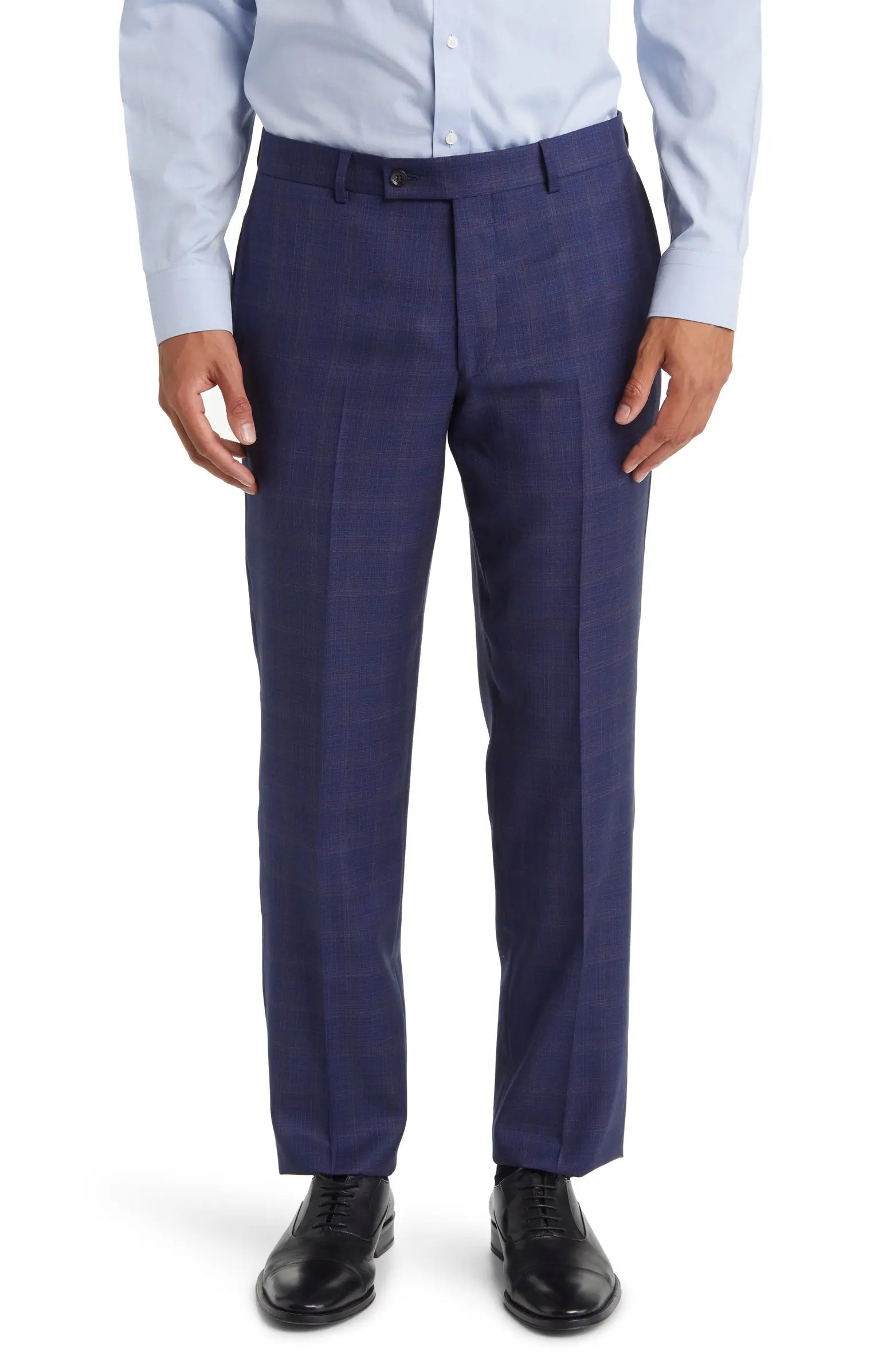 Blue Check Esprit Modern Fit Loro Piana Wool Suit - Jack Victor - Boutique Jacques Last Call